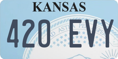 KS license plate 420EVY