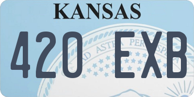 KS license plate 420EXB