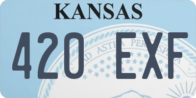 KS license plate 420EXF