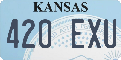 KS license plate 420EXU