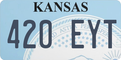 KS license plate 420EYT