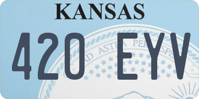 KS license plate 420EYV