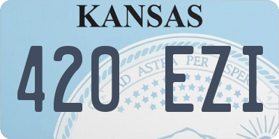 KS license plate 420EZI