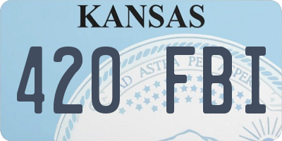 KS license plate 420FBI