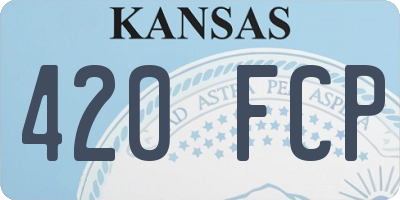 KS license plate 420FCP