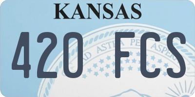 KS license plate 420FCS