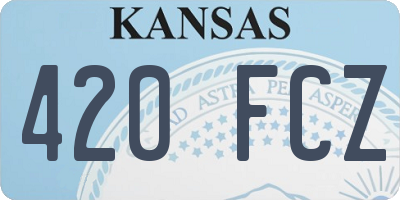 KS license plate 420FCZ