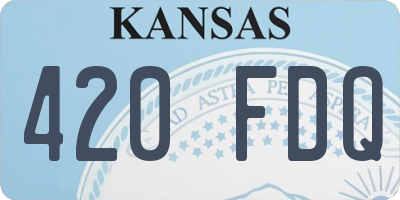 KS license plate 420FDQ