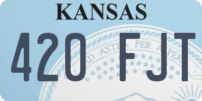 KS license plate 420FJT
