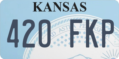 KS license plate 420FKP