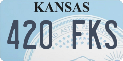 KS license plate 420FKS