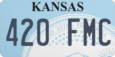 KS license plate 420FMC