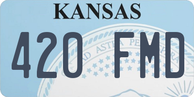 KS license plate 420FMD