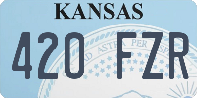 KS license plate 420FZR