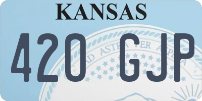 KS license plate 420GJP