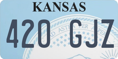 KS license plate 420GJZ