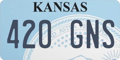 KS license plate 420GNS