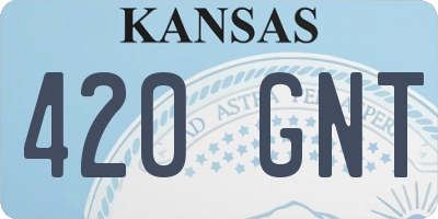 KS license plate 420GNT