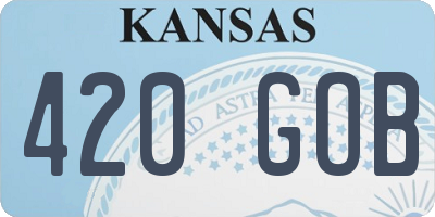 KS license plate 420GOB