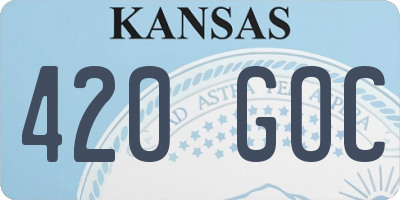 KS license plate 420GOC