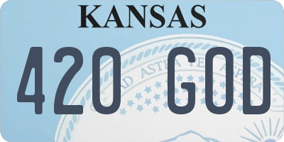 KS license plate 420GOD