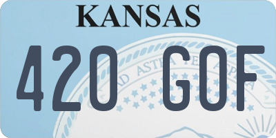 KS license plate 420GOF