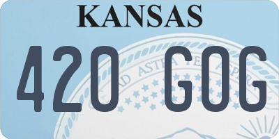 KS license plate 420GOG