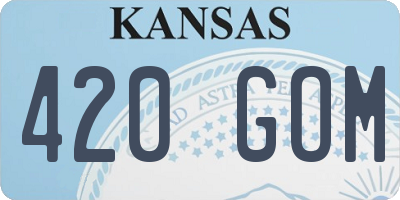 KS license plate 420GOM