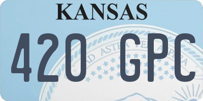 KS license plate 420GPC