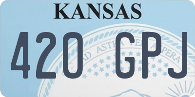 KS license plate 420GPJ