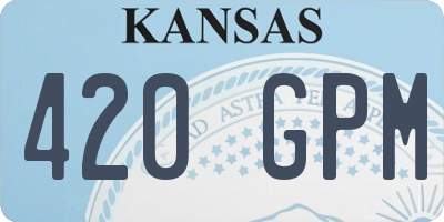 KS license plate 420GPM