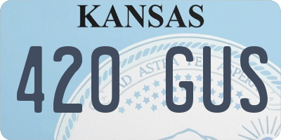 KS license plate 420GUS