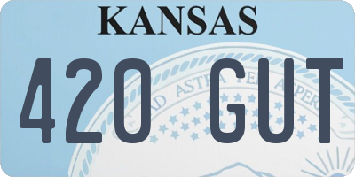 KS license plate 420GUT