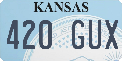 KS license plate 420GUX