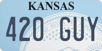 KS license plate 420GUY