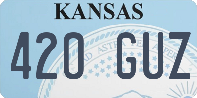 KS license plate 420GUZ