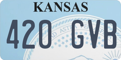 KS license plate 420GVB
