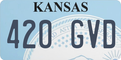KS license plate 420GVD