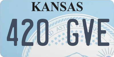 KS license plate 420GVE