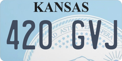 KS license plate 420GVJ