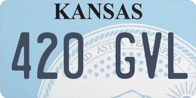 KS license plate 420GVL