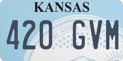 KS license plate 420GVM