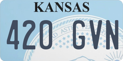KS license plate 420GVN
