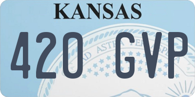 KS license plate 420GVP