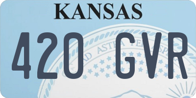 KS license plate 420GVR