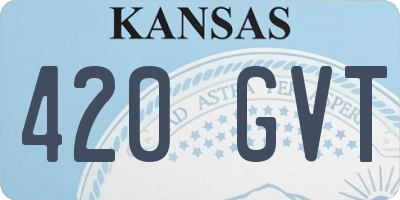 KS license plate 420GVT