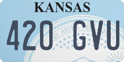 KS license plate 420GVU