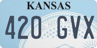 KS license plate 420GVX