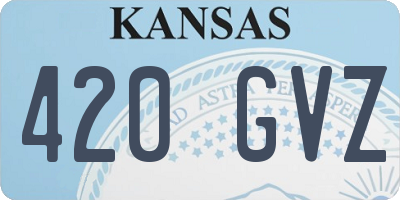 KS license plate 420GVZ