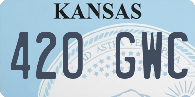 KS license plate 420GWC